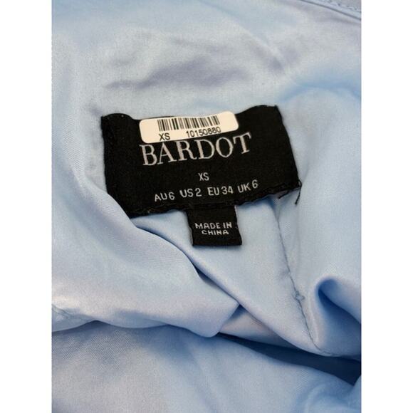 Bardot Blue Sequin One Shoulder-One Sleeve Mini Dress – Size XS - Picture 6 of 8